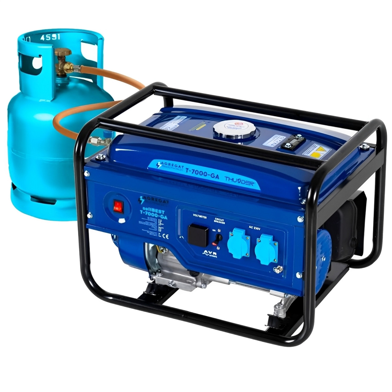 Бензиновий генератор THUNDER T-7000-GA + газова плитка Orcamp CK-505 + електричний обігрівач Gardyer HE2000, фото 1