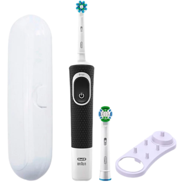 Електрична зубна щітка Oral-B Vitality D100.413.1 Cross Action Black (2 нас.) (Подставка, футляр)