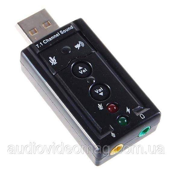 Зовнішня USB звукова карта, 7.1 Channel Sound Adapter, фото 1