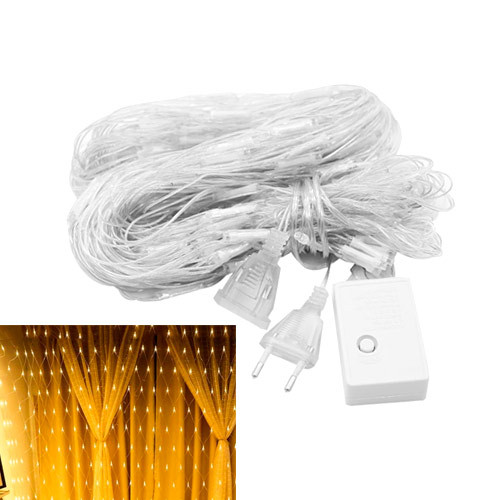 Гірлянда світлодіодна новорічна тепла біла Сітка 120 LED 1.7 x 1.5 м (005833), фото 1