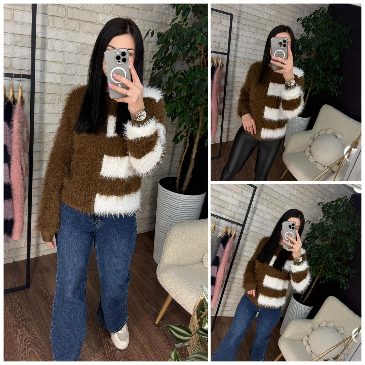 Теплий жіночий светр, тканина "В'язка" 44, 46, 48, 50, 52 розмір 44