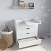 Сповивальний комод Маричка з органайзером бетон + білий, фото 9