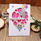 Ніж для створення вирубки із картону Повітряні кульки NOZ051, фото 2