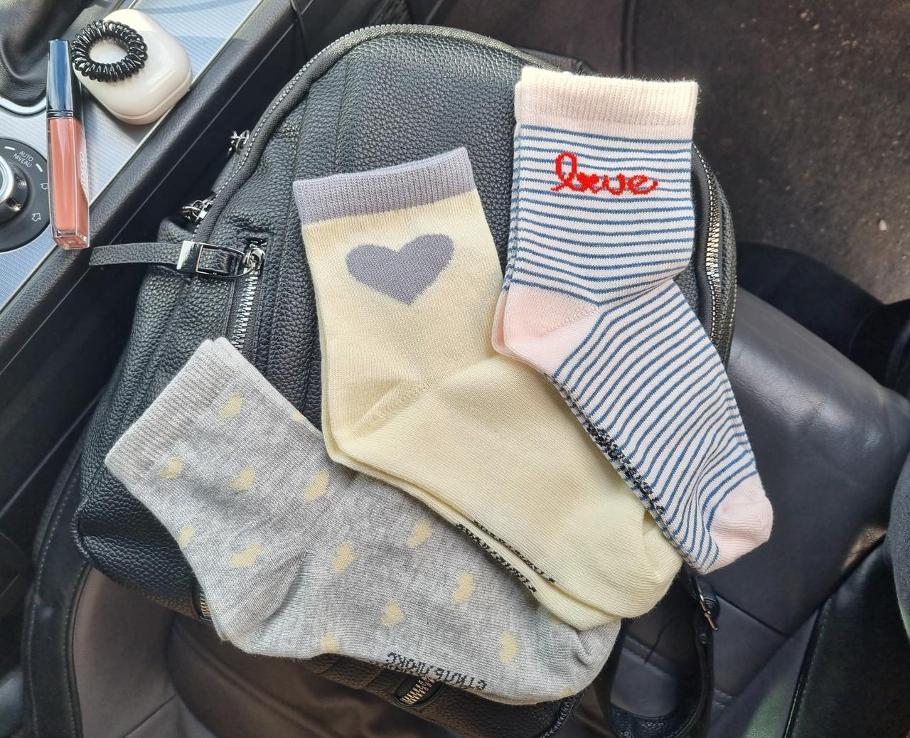 Підліткові шкарпетки середні з бавовни Стиль Люкс 20-22 к-1 LOVE на смужці, фото 1