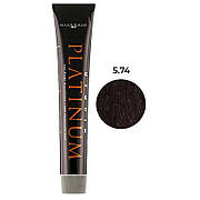 Професійна крем-фарба для волосся Hipertin Platinum 5.74 світлий шатен пісочно-мідний 60 мл