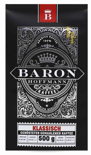 Кава мелена Baron Hoffman Klassisch 100% Arabica 500 гр