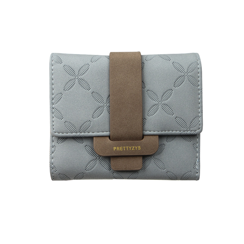 Жіночий гаманець Prettyzys 987 Blue клатч із пряжкою маленький 4 шт.