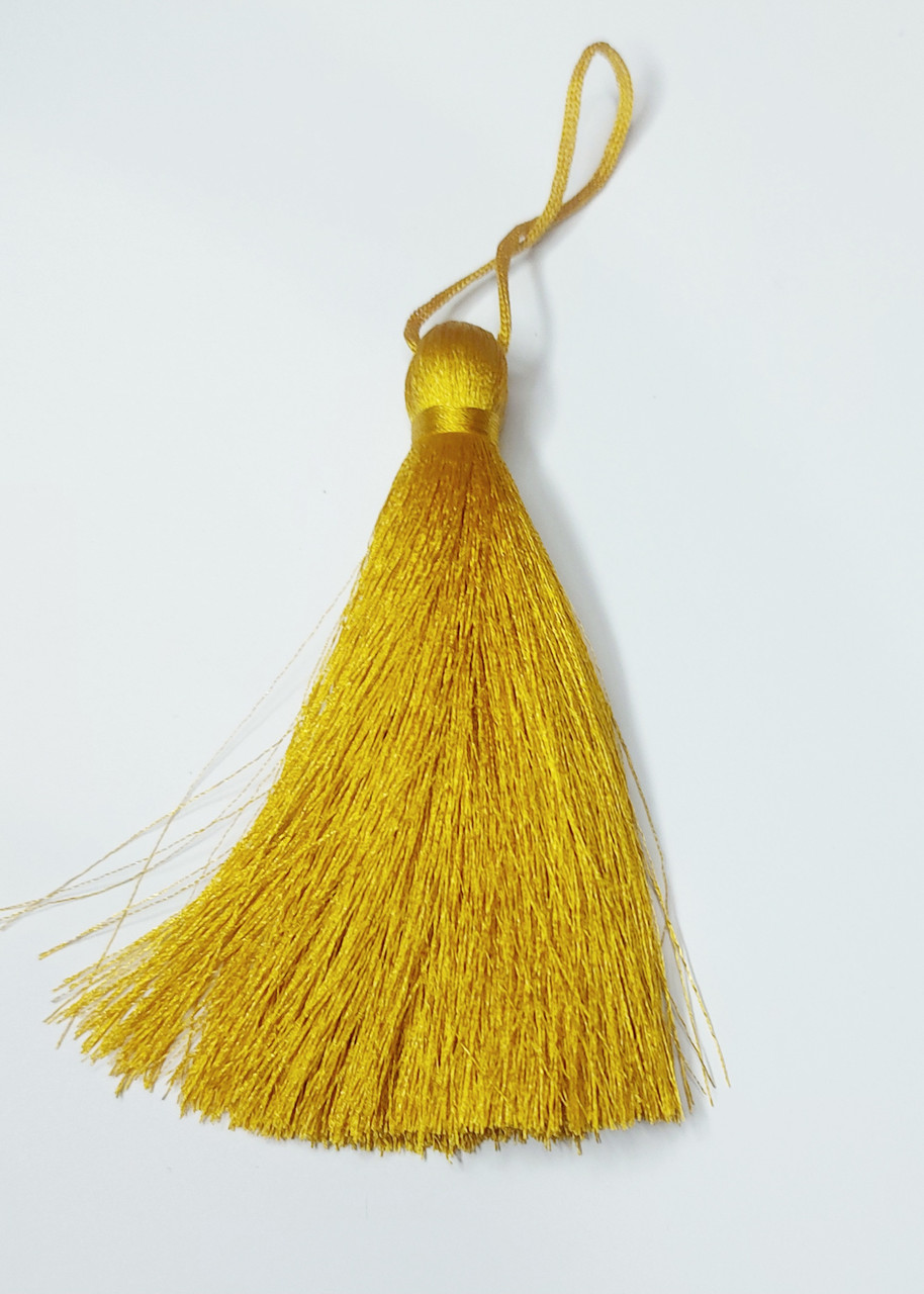 Китиця шовкова декоративна велика 10-11 см, золотистий 0158