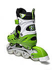 Розсувні дитячі салатові ролики Scale Sports Green LF 905, фото 3