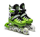 Розсувні дитячі салатові ролики Scale Sports Green LF 905, фото 5