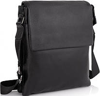 Шкіряний чоловічий месенджер Tiding Bag чорний (mrk)