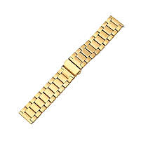 Ремінець металевий для годинника 22 мм Rolex Bead design золотистий, фото 4