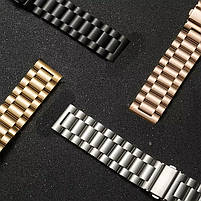 Ремінець металевий для годинника 22 мм Rolex Bead design золотистий, фото 9