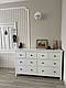 Білий комод "Хамес" з натурального дерева на вісім шухляд, фото 6