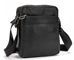 Чоловічий шкіряний месенджер Tiding Bag чорний (mrk)