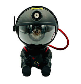 Нічник-проєктор лазерний з пультом "Астронавт, що сидить зі зіркою" — лазер "Зоряне небо" Чорний