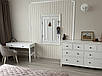 Білий комод "Хамес" з натурального дерева на вісім шухляд, фото 7
