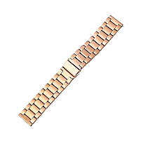 Ремінець металевий для годинника 22 мм Rolex Bead design рожеве золото, фото 4