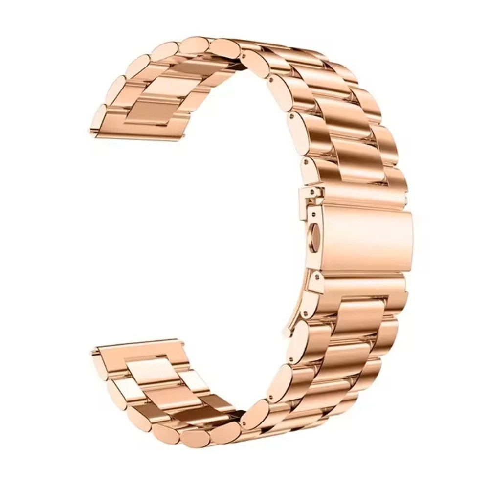 Ремінець металевий для годинника 22 мм Rolex Bead design рожеве золото