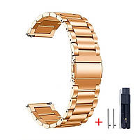 Комплект для годинника Amazfit Bip 5/5Pro рожеве золото (чохол + ремінець Rolex design 22 мм), фото 7