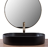 Умивальник (раковина) REA NADIA BLACK MATТ чорний накладний, фото 3