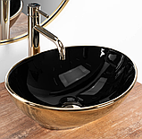 Умивальник (раковина) REA SOFIA GOLD BLACK накладний, фото 2