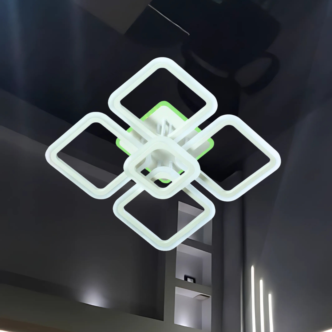 Люстра ЛЕД SVET 130W до 25 кв.м колір Білий SY-5330/4+1 WH+RGB
