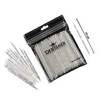 Двосторонні пластикові багаторазові палички Дизайнер Професіонал  для нігтів 10 см, 100 шт./уп. Прозорий