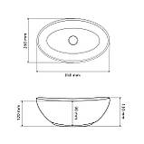 Умивальник (раковина) VBI PARMA S MARBLE NATURE GLOSSY накладний, фото 2