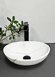 Умивальник (раковина) VBI PARMA S MARBLE NATURE GLOSSY накладний, фото 4