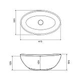 Умивальник (раковина) VBI PARMA NYZOZO GLOSSY накладний, фото 6