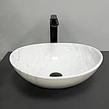 Умивальник (раковина) VBI PARMA MARBLE NATURE GLOSSY накладний, фото 4