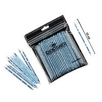 Двосторонні пластикові багаторазові палички 10 см, 100 шт/уп. Дизайнер Професіонал для нігтів Блакитний