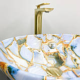 Умивальник (раковина) VBI PARMA MARBLE BLUE GLOSSY накладний, фото 5