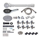 Бокс душовий без гідромасажу Mixxus WAVE SB02-120x80x215-L-FB SATIN з низьким піддоном (MI6892), фото 10