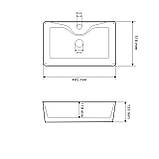 Умивальник (раковина) VBI FORLI S WHITE накладний, фото 2