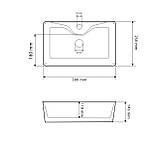 Умивальник (раковина) VBI FORLI M WHITE накладний, фото 2