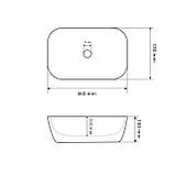 Умивальник (раковина) VBI RAVENNA BLACK MATT накладний, фото 3