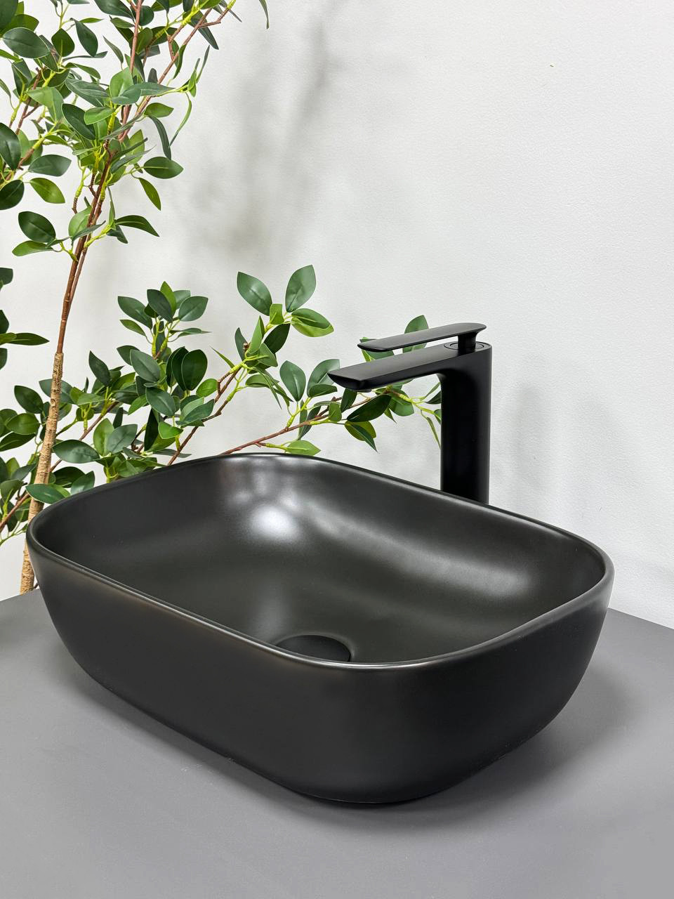 Умивальник (раковина) VBI RAVENNA BLACK MATT накладний, фото 1