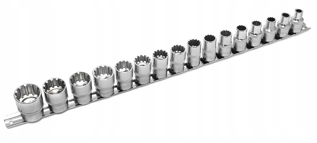 Набір 12-гр. спец головок Spline 1/2 "(8-32 мм), 16од. Silver S11217
