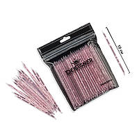 Двосторонні пластикові багаторазові палички 10 см, 100 шт./уп. Дизайнер Професіонал для нігтів Ніжно рожевий