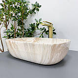 Умивальник (раковина) VBI RAVENNA TRAVERTINE GLOSSY накладний, фото 5