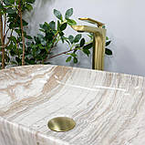 Умивальник (раковина) VBI RAVENNA TRAVERTINE GLOSSY накладний, фото 6