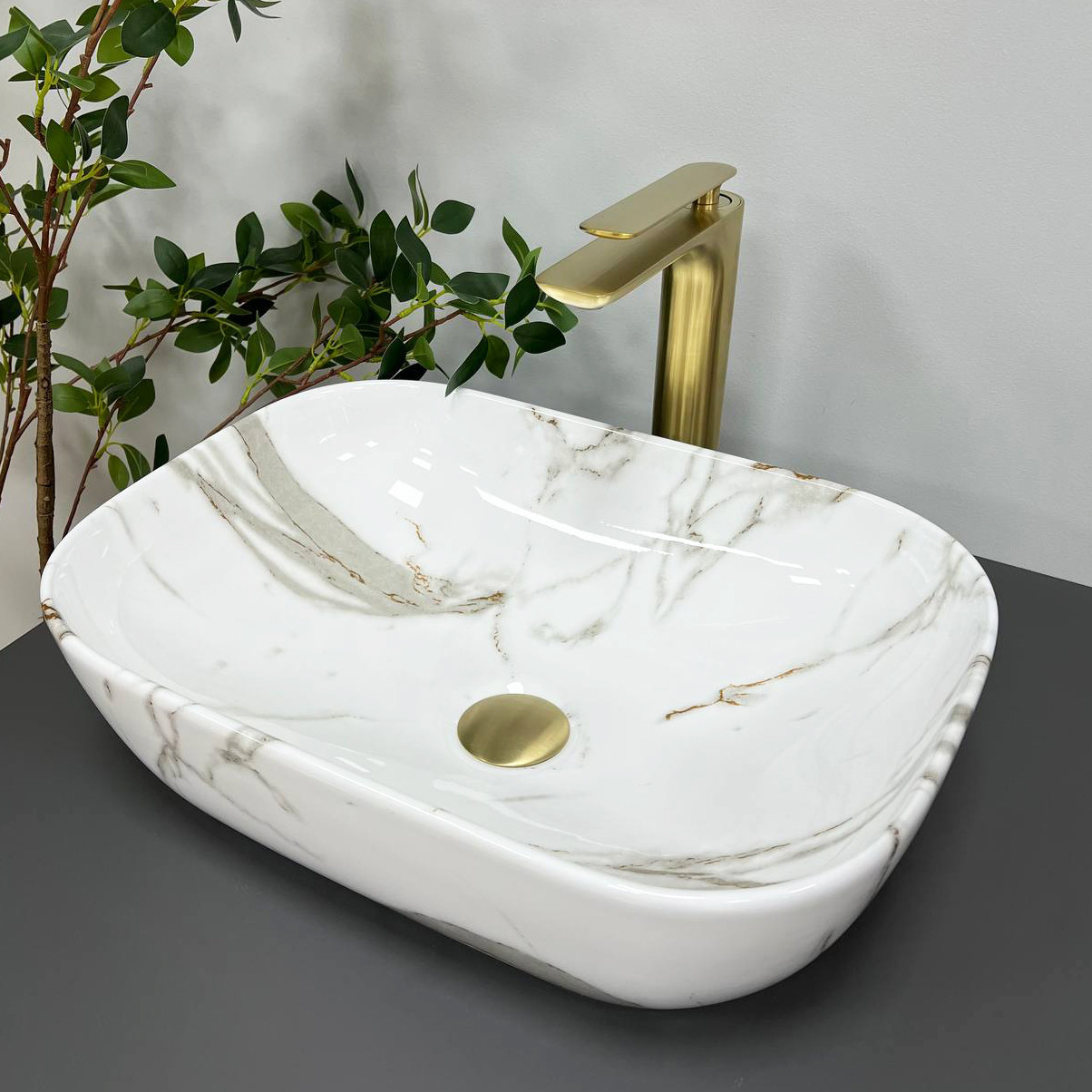 Умивальник (раковина) VBI RAVENNA AIAX GLOSSY накладний, фото 1