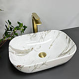 Умивальник (раковина) VBI RAVENNA AIAX GLOSSY накладний, фото 3