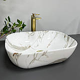 Умивальник (раковина) VBI RAVENNA AIAX GLOSSY накладний, фото 4