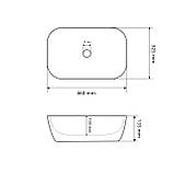 Умивальник (раковина) VBI RAVENNA GREY STONE MATT накладний, фото 2