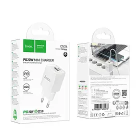 МЗП HOCO C147A 1USB-C/1USB PD/QC 20W