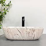 Умивальник (раковина) VBI RAVENNA STONE MATT накладний, фото 4