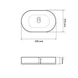 Умивальник (раковина) VBI VERONA 50 GRANIT MATT накладний, фото 2